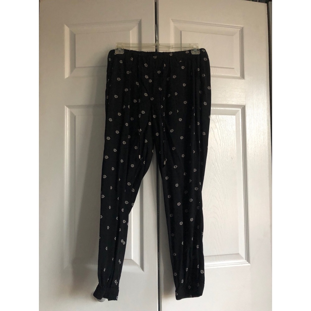 Black Floral Joggers